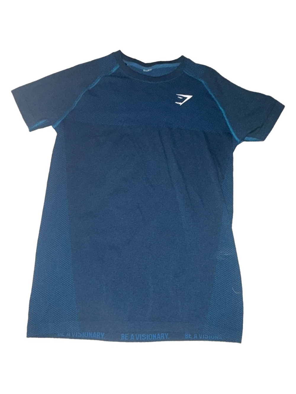 Gymshark Shirt Men Medium Blue OG Phantom Seamless Compression David Laid Gym